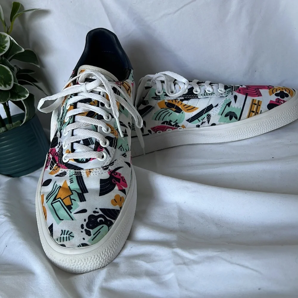 Adidas Originals 3MC Vulc Skateboarding White Lace Up Mens Trainers DB3607 sz10 - Picture 5 of 14